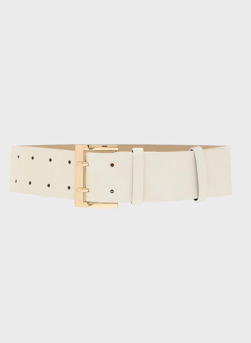 Ella Limited Edition Wide Belt With Gold Buckle  - Image 1
