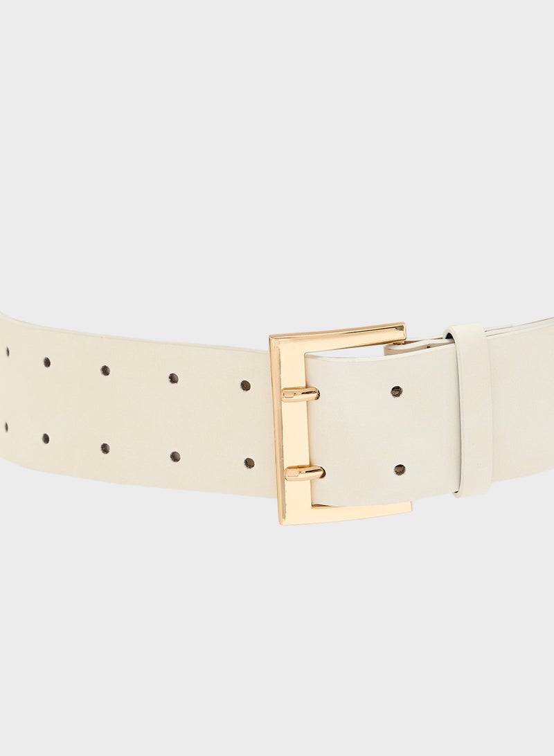 Ella Limited Edition Wide Belt With Gold Buckle  - Image 2