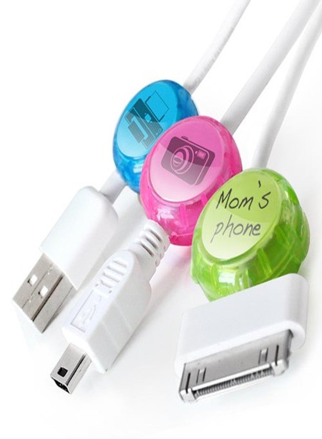 Dotz Cord Identifiers, Cord and Cable Management for Home and Office, 5 Count, Bright Colors (DCI101CO-CB) - Image 5
