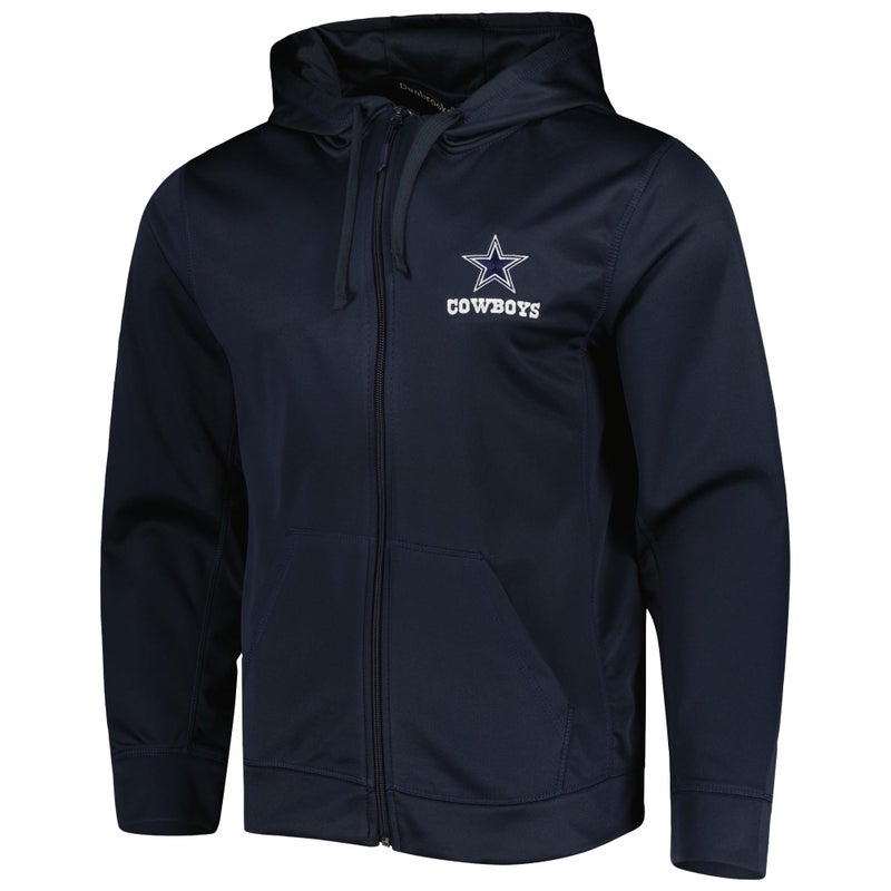 dunbrooke Men's Navy Dallas Cowboys Trophy Fleece Full-Zip Hoodie Jacket - Image 2