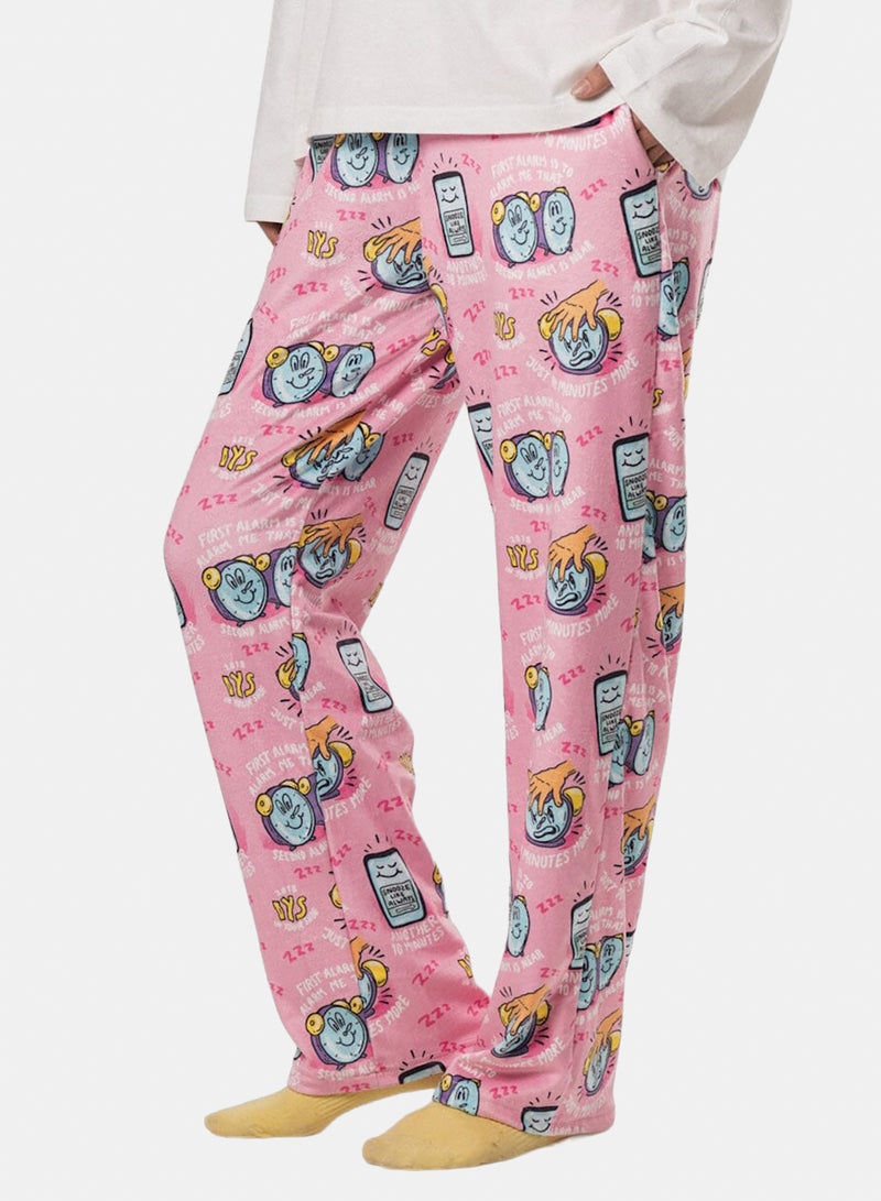 In Your Shoe Snooze Alarm Fluffy Pyjama Pants - Image 1