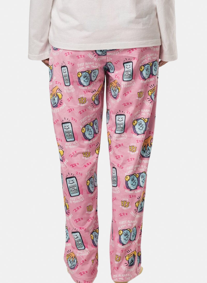 In Your Shoe Snooze Alarm Fluffy Pyjama Pants - Image 5