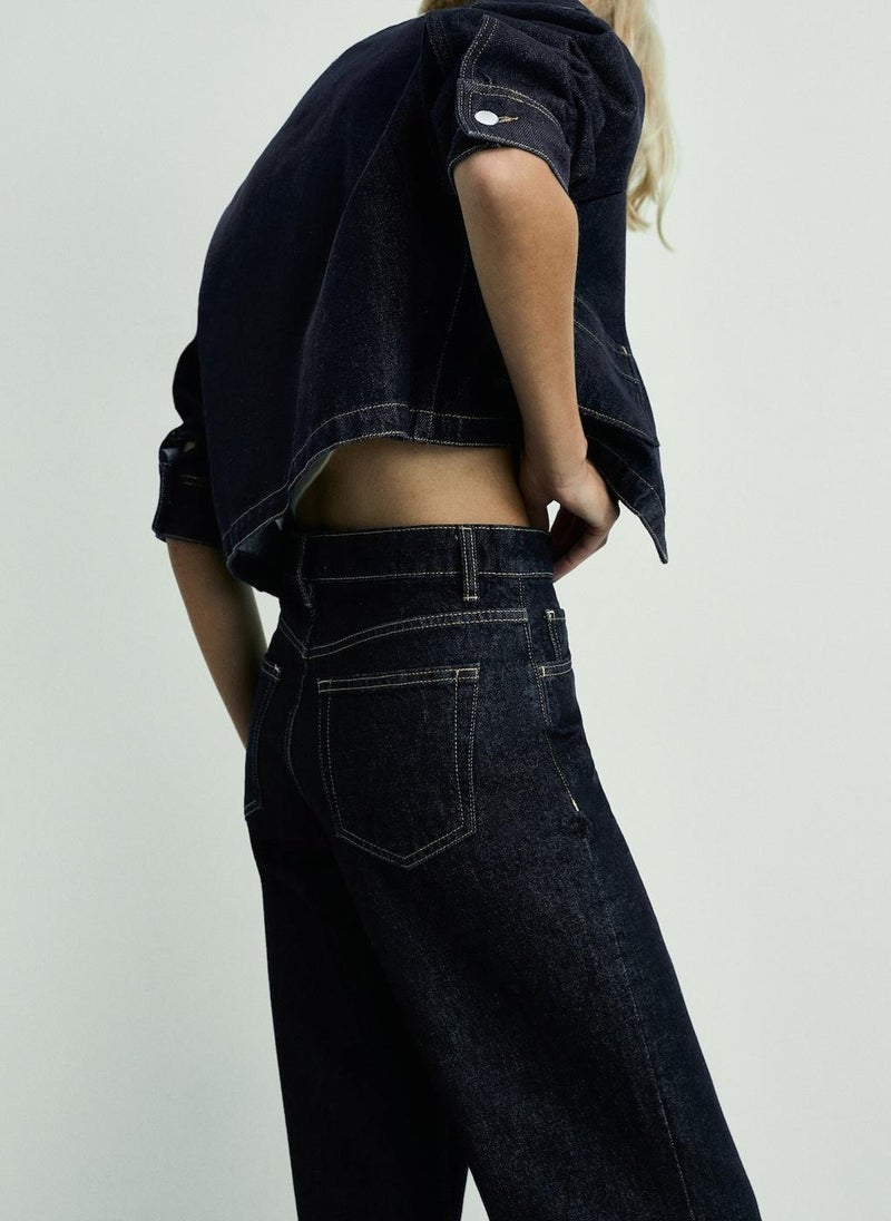 MANGO Danila Wideleg Rinse-Wash Jeans  - Image 3