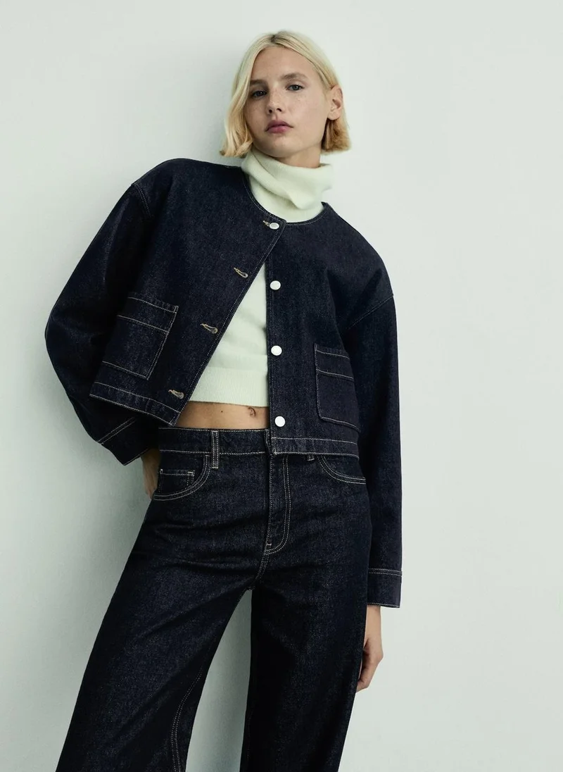 MANGO Danila Wideleg Rinse-Wash Jeans
