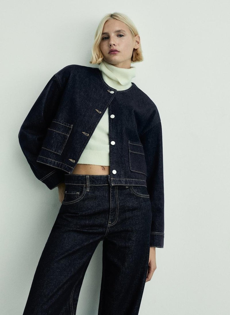 MANGO Danila Wideleg Rinse-Wash Jeans  - Image 4