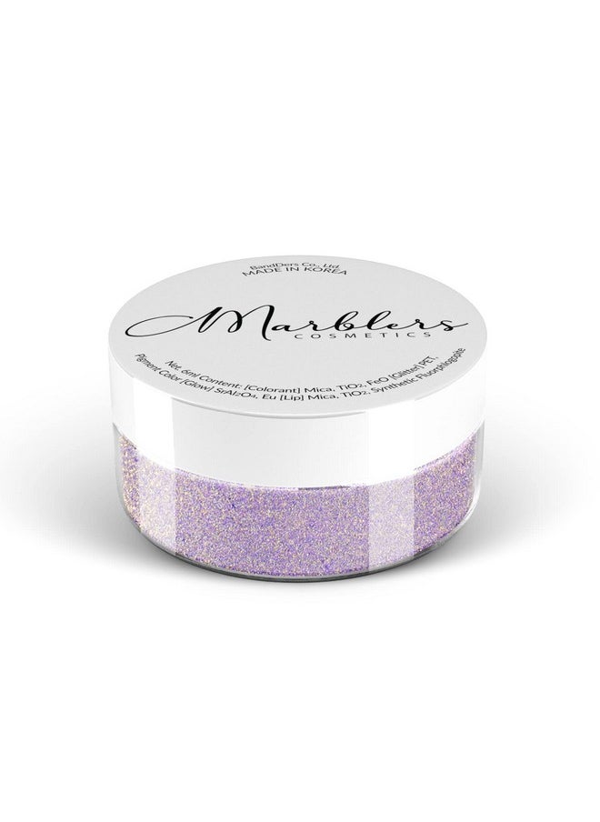 MARBLERS Chunky Mica Powder [Wisteria Pearl] 0.11Oz (3G) Highly Pigmented Nontoxic Vegan Crueltyfree Lip Gloss Eyeshadow Body Butter Nail Polish Nail Art Party Body Face Makeup  - Image 1