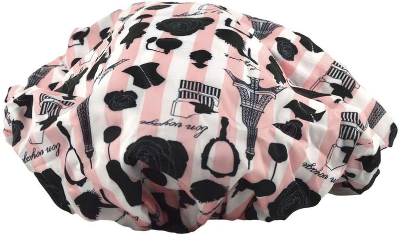 Betty Dain Socialite Collection Terry Lined Shower Cap in Boudoir Design - Image 2