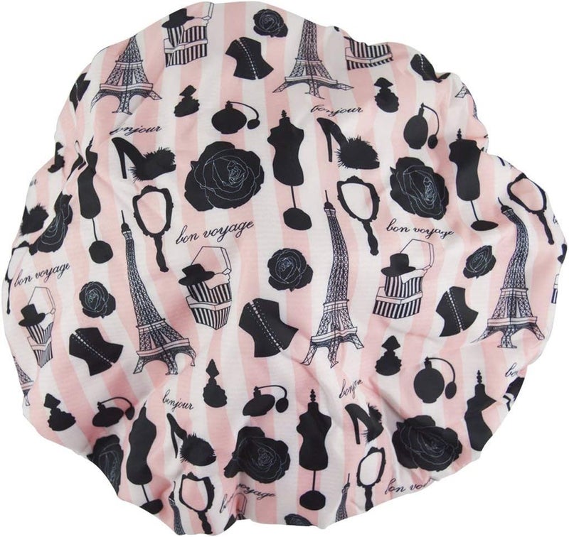 Betty Dain Socialite Collection Terry Lined Shower Cap in Boudoir Design - Image 4