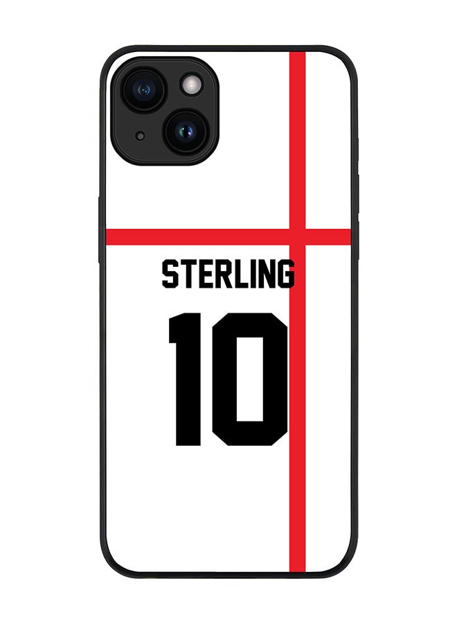 Stylizedd Cover for iPhone 15 Plus Case Rugged Black Slim fit Flexible Protective Phone Cases - Football Team - EnglandPlayer Name - Sterling - Image 1