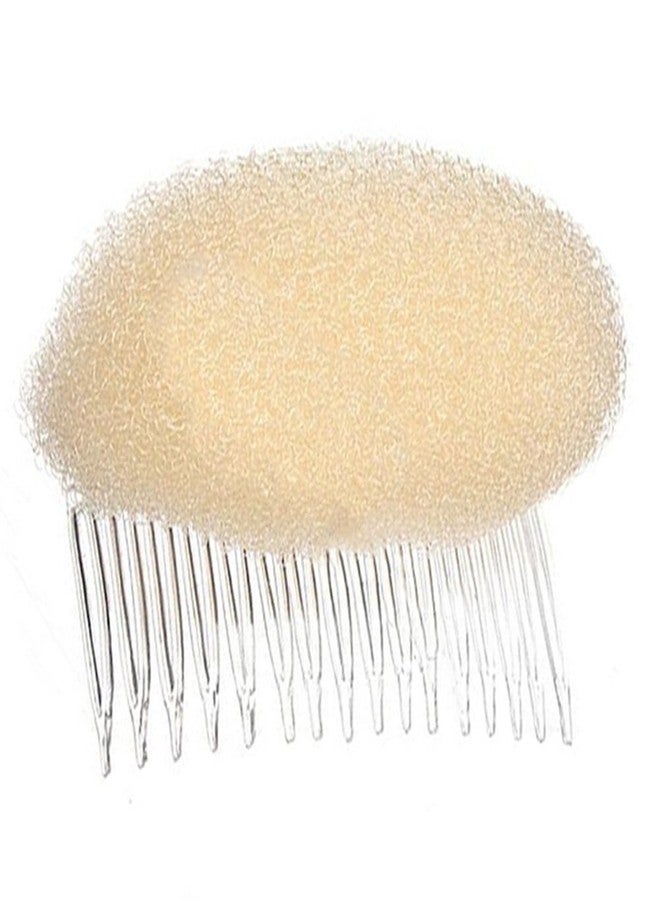 HugeStore 2 Pcs Sponge Hair Volume Bump Up Clip Hair Maker Tool Hair Comb Beige