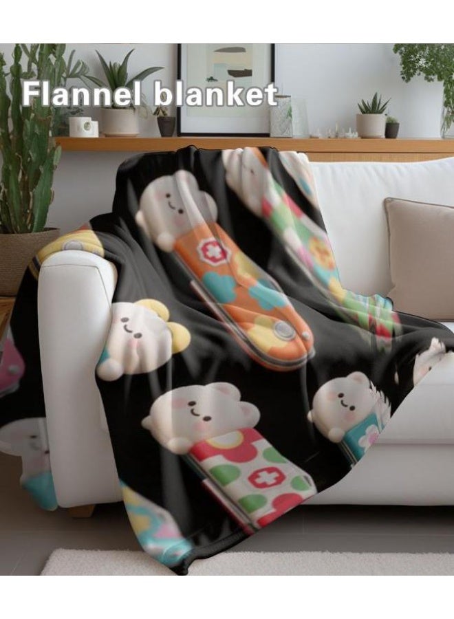 general Baby and children's cartoon flannel thin blanket (warm and comfortable, suitable for sleep, game use) 70cm*100cm - 515 - Image 4
