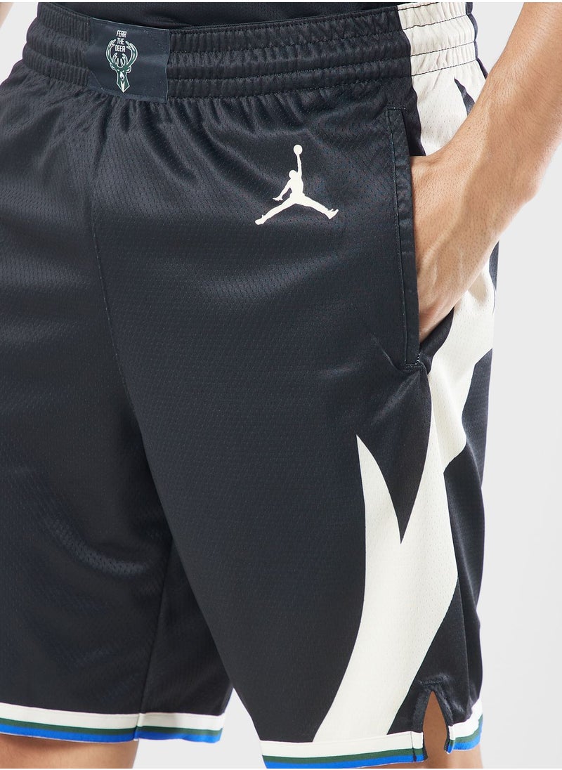 Nike - Milwaukee Bucks Statement Swingman Shorts - Image 1