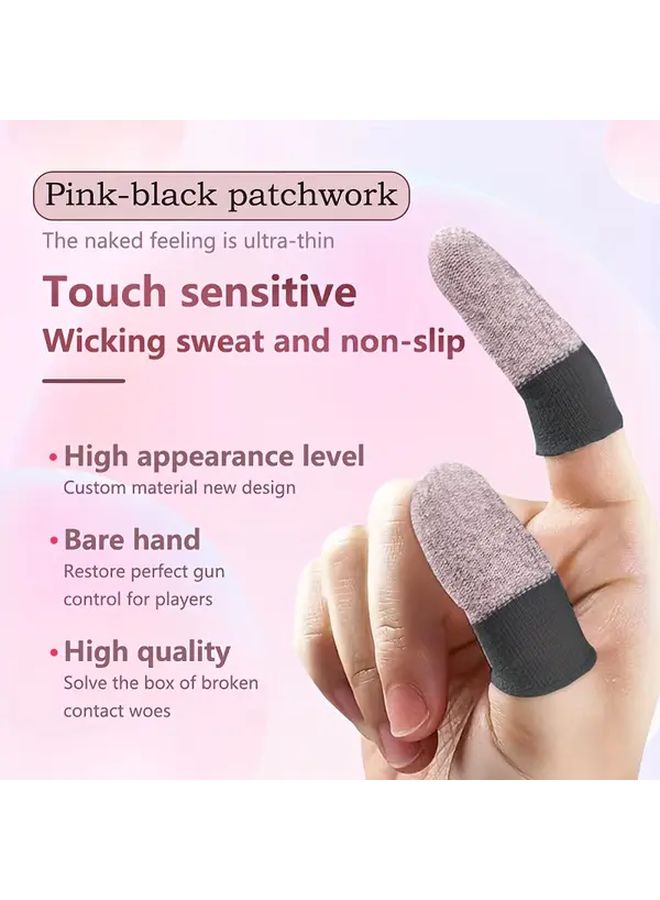 Set Of 100 Pcs Gaming Finger Sleeves With Storage Box High Precision Breathable Sweatproof Non Slip Seamless Fit Strong Sensitivity For All Seasons In Purple And Black - Image 3