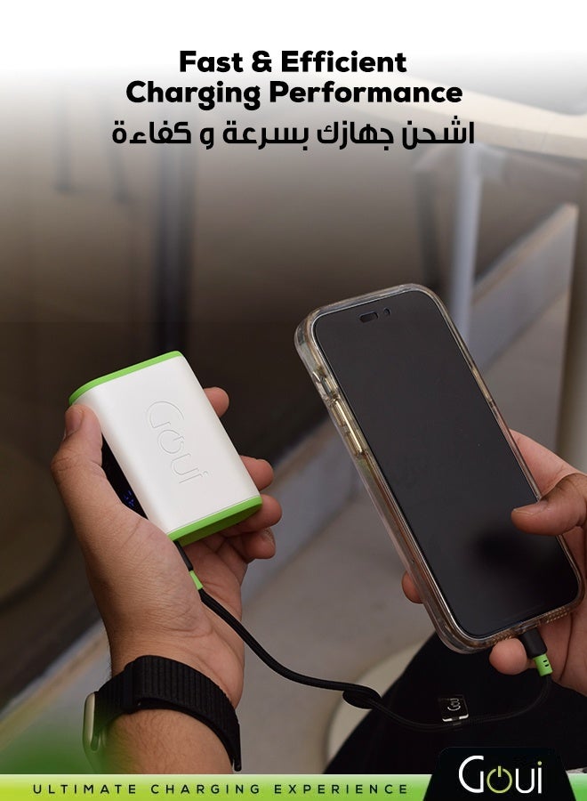 جوي باور بنك بولت بسعة 10000 مللي أمبير | شحن فائق السرعة PD 20 واط و QC 3.0 | تصميم مدمج وآمن للسفر | مزود بكابل Type-C - Image 3