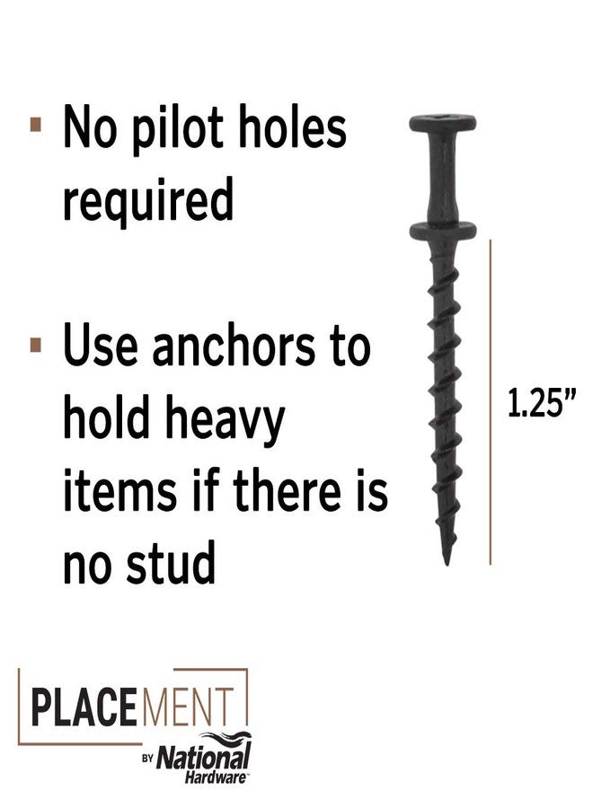 National Hardware N260-129 Bearclaw Hangers with Anchors Double Headed Screws for Multi Purpose Wall Hanging Projects Up to 30 LBS in Drywall, Black Oxide - Image 3