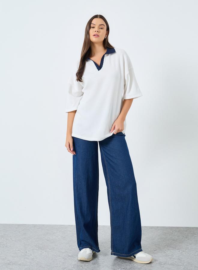 ستايلي تيشيرت بولو محبوك - Image 2