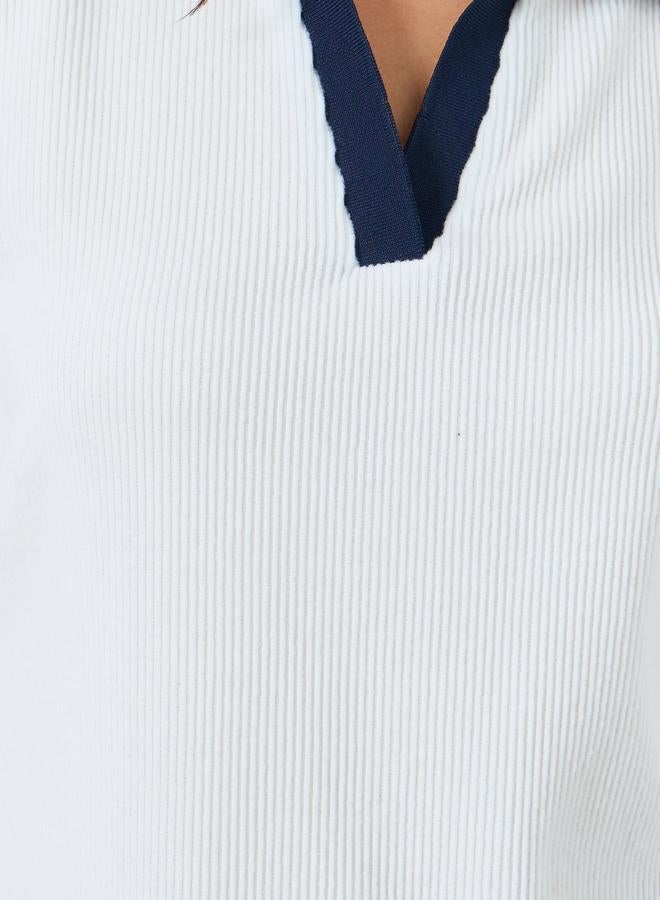 ستايلي تيشيرت بولو محبوك - Image 3