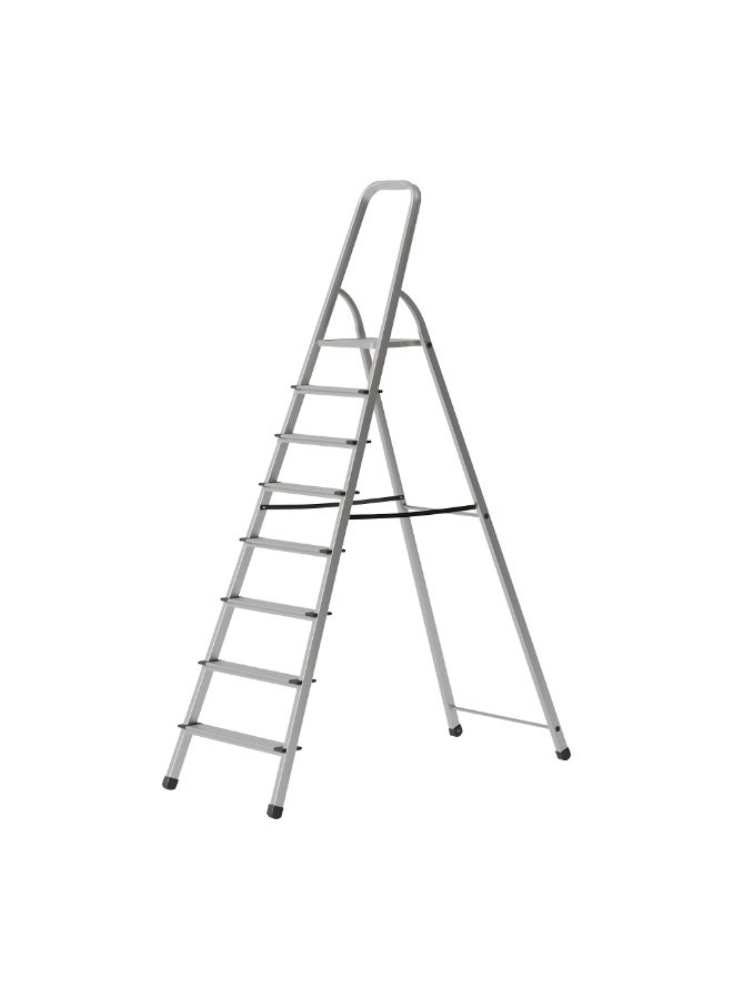 Egardenkart سلم ألمنيوم من إي غاردن كارت مع خطوات مضادة للانزلاق ودرابزين أمان (8 خطوات) - Image 2