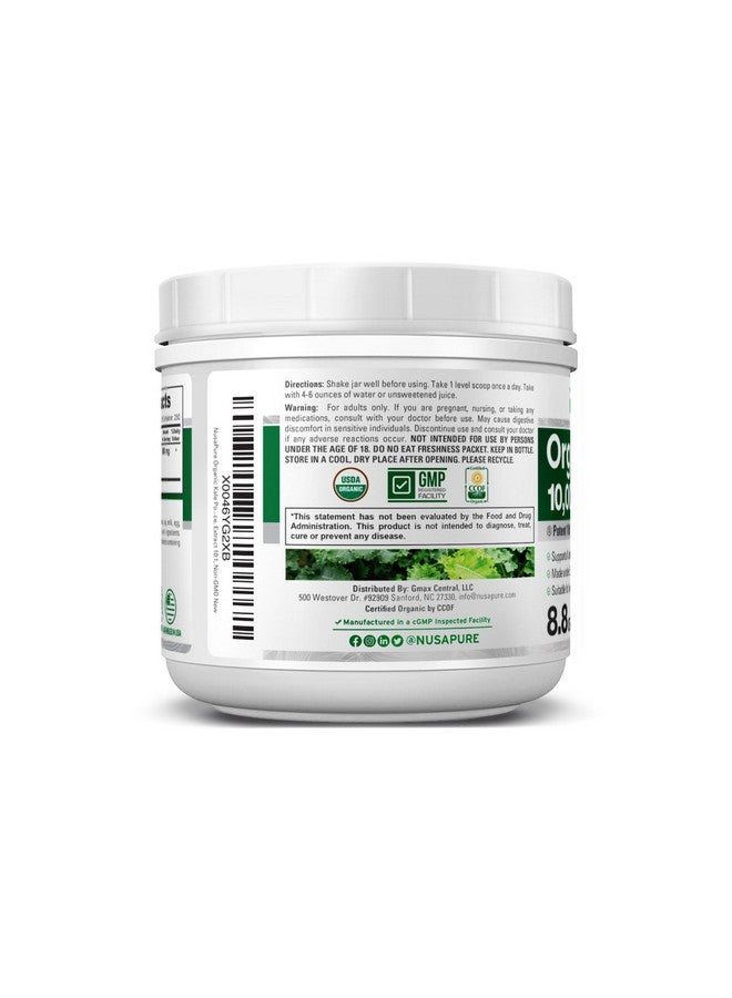 NusaPure Organic Kale Powder 10,000mg per Serving, 8.8 Ounce, Extract 10:1, Non-GMO - Image 3