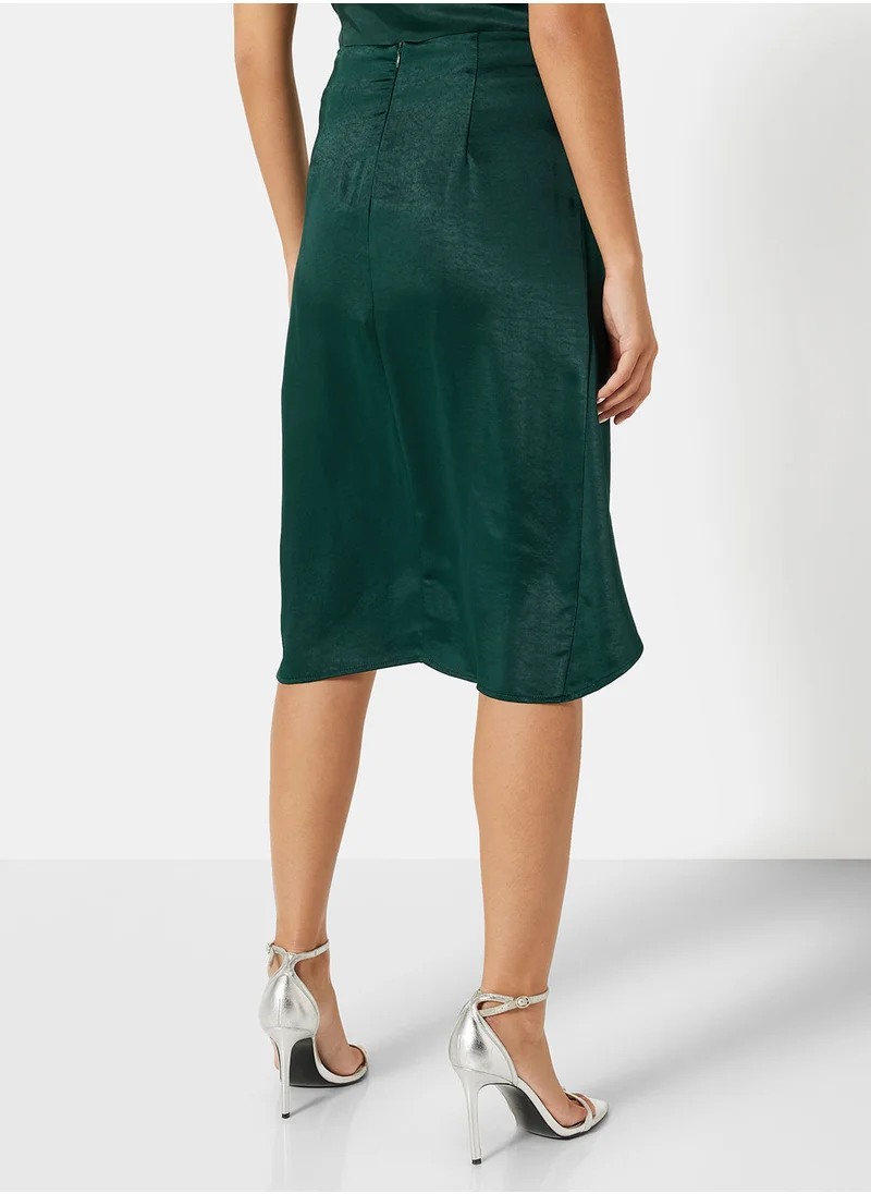 Jacqueline de Yong Satin Wrap Midi Skirt