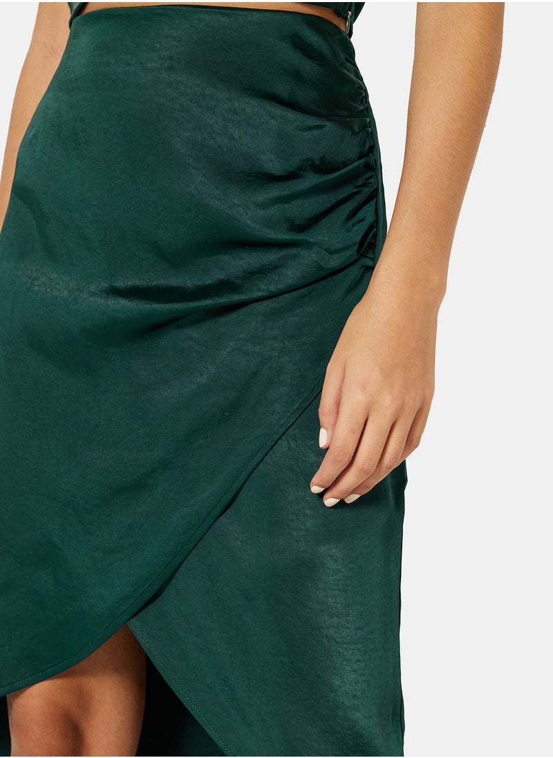Jacqueline de Yong Satin Wrap Midi Skirt  - Image 3
