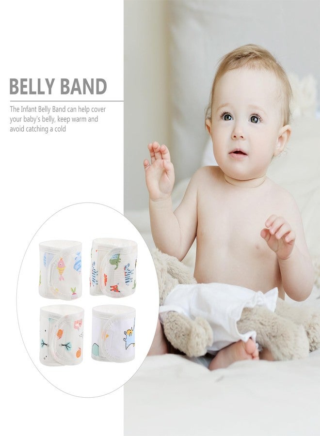 Healifty 4Pcs Baby Belly Band for Newborns Soft Cotton Babies Umbilical Belt Infant Cords Wrap for 0-12 Months - Image 2