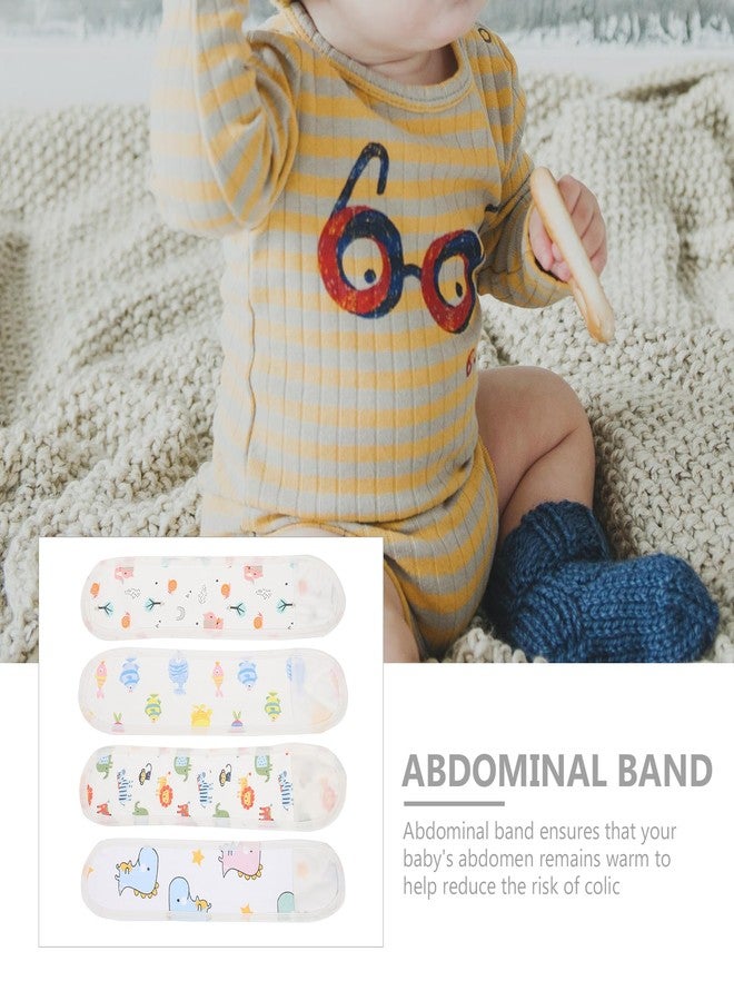 Healifty 4Pcs Baby Belly Band for Newborns Soft Cotton Babies Umbilical Belt Infant Cords Wrap for 0-12 Months - Image 3