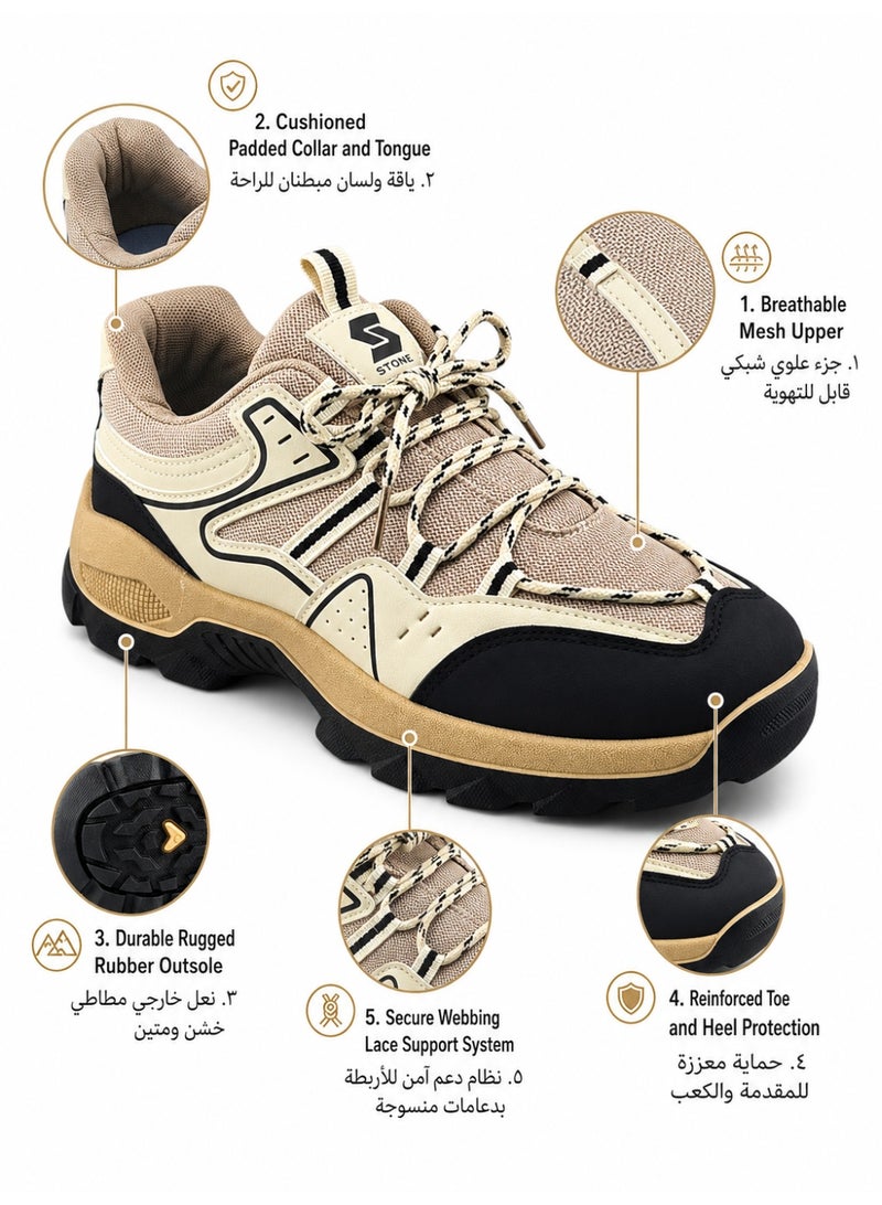 STONE Pulse Unisex Outdoor Walking Shoes | Rugged Comfort Sneakers - Image 4