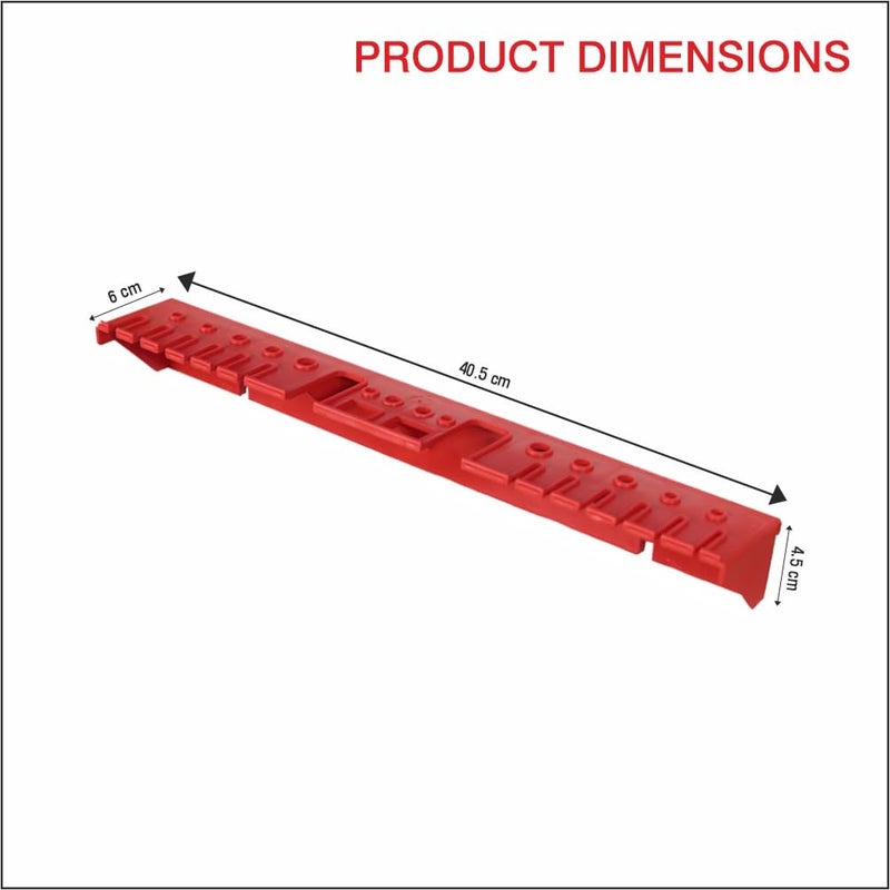 Alkon Tool Tray Tool Holder | Tool Organiser for Workshops | Garage | Factory | Shop | Workstation | DIY, Set of 2, Red - Image 2