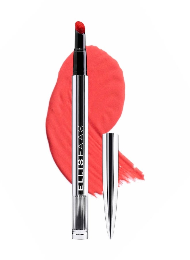 Ellis Faas Hot Lips Lip Stain Liquid Lipstick Intense Color Pigment Vibrant Color Extreme Long Wearing Definition Lustrous High Impact Makeup Soft & Cute Lip Color Stick (405 Bright Coral) - Image 1