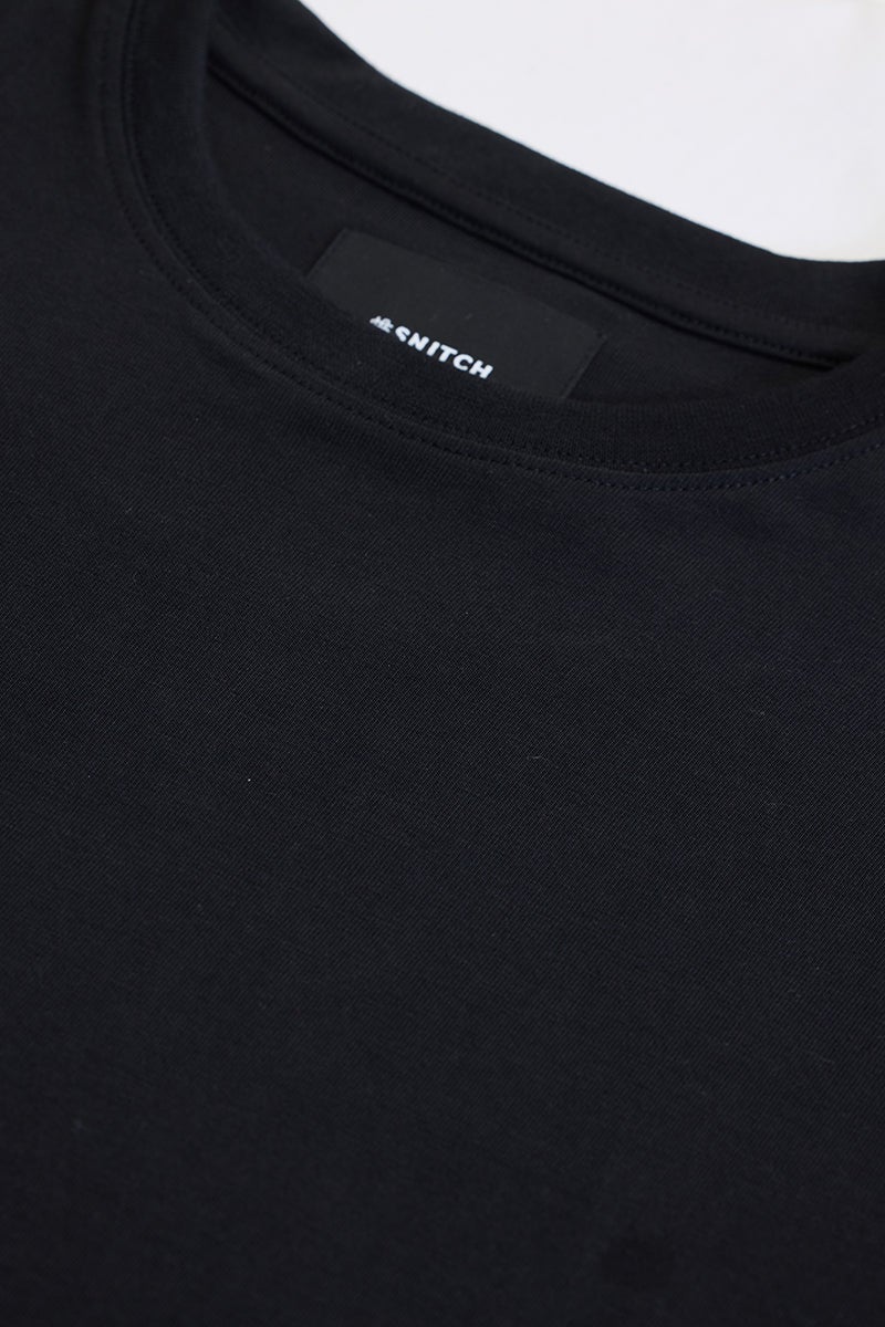 SNITCH Core Lab Black Regular Fit T-Shirt - Image 2