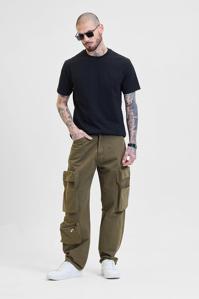 SNITCH Core Lab Black Regular Fit T-Shirt - Image 3