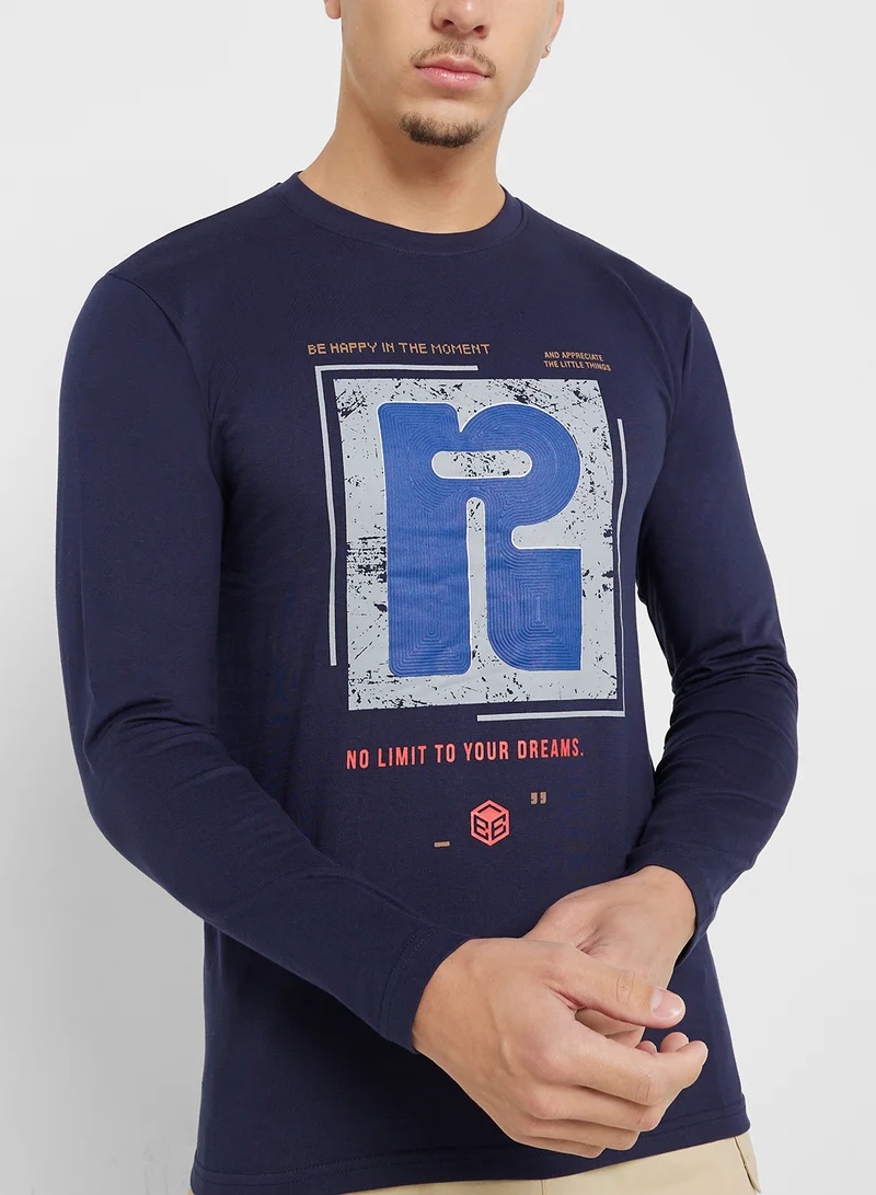 Seventy Five Basics Graphic Long Sleeve T-Shirt