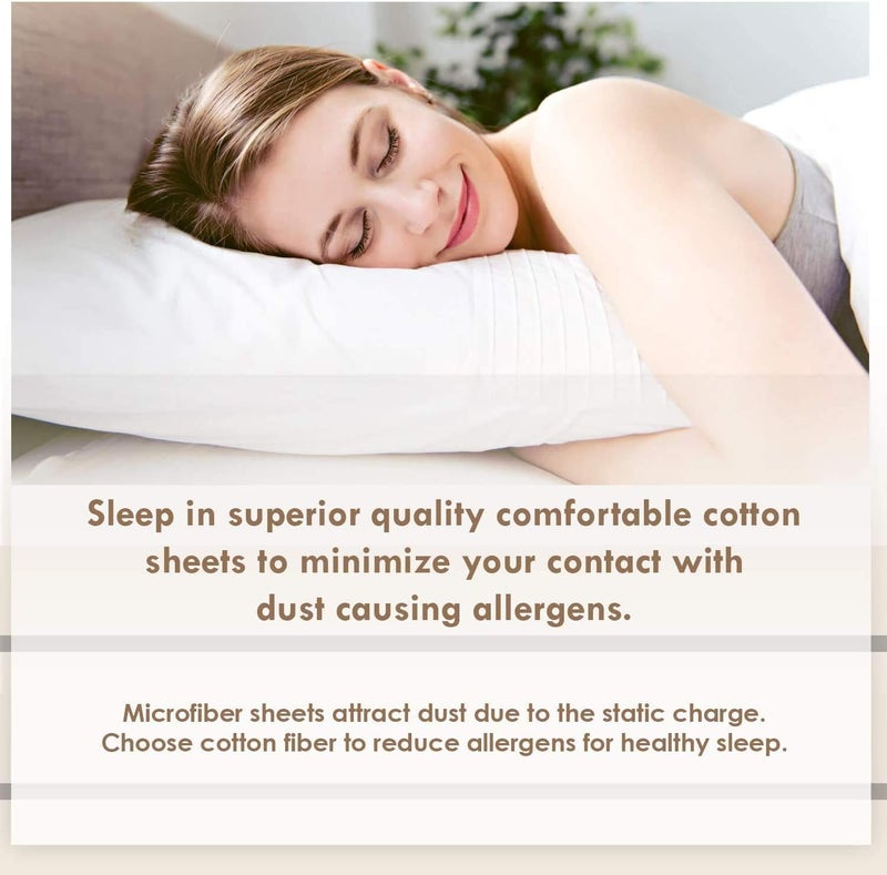 PIZUNA 100% Cotton Double Duvet Cover Size 200 x 200 cm Light Blue, 400 Thread Count Long Staple Cotton Sateen Weave Duvet Cover Set with 2 Pillowcases (Light Blue Bedding Duvet Cover Sets) - Image 5