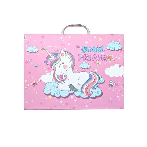 KARP 49Pcs Unicorn Print Children Deluxe Art Drawing Set Art and Craftmini Suitcase, Drawing and Painting Set Best for Birthday Gift for Boys Girls Children - Image 5