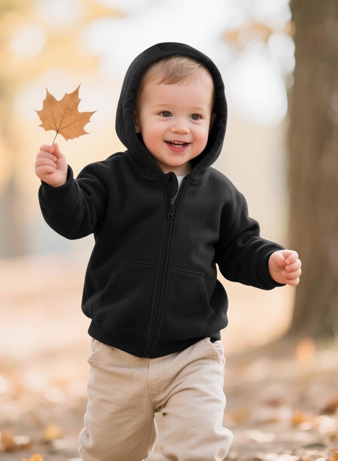 Cooraby 3 Packs Baby and Toddler Boys Long Sleeve Full-Zip Hoodies Infant Fleece Hooded Sweatshirts Jacket with Pouch Pockets - Image 4