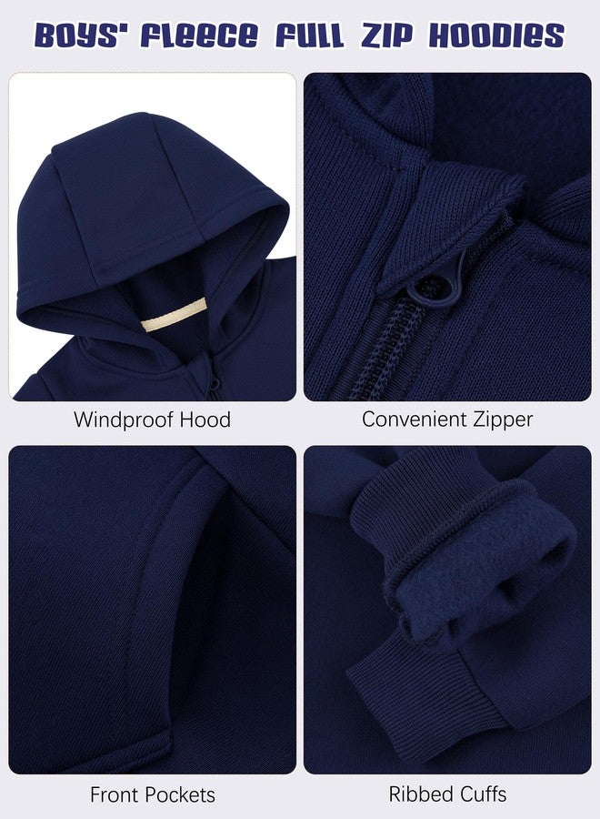 Cooraby 3 Packs Baby and Toddler Boys Long Sleeve Full-Zip Hoodies Infant Fleece Hooded Sweatshirts Jacket with Pouch Pockets - Image 3