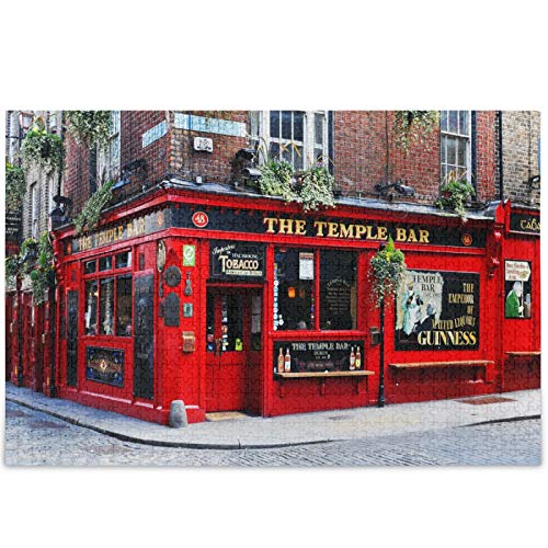 Oarencol Dublin Ireland Temple Bar Landscape Jigsaw Puzzle 1000 Pieces Puzzles for Adults DIY Gifts - Image 1