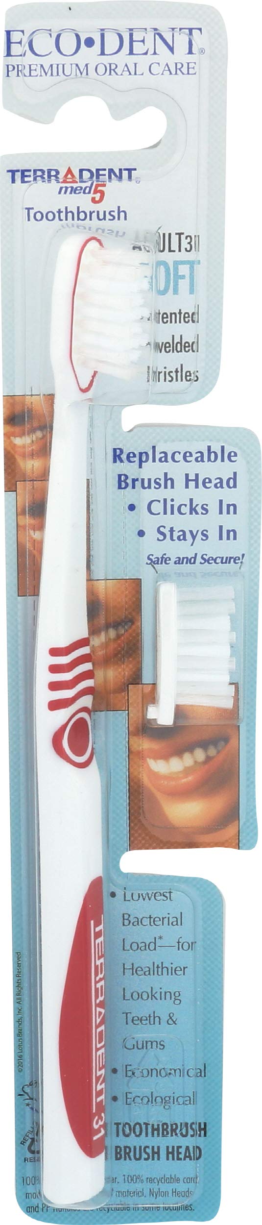 Eco-Dent Terradent 31 Toothbrush Refill, Soft - Image 2
