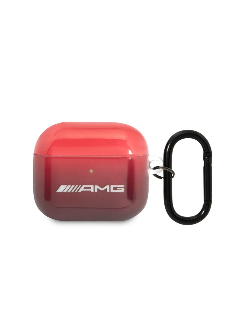 AMG Transparent Case White Logo for Airpods 3 - Red - Image 1