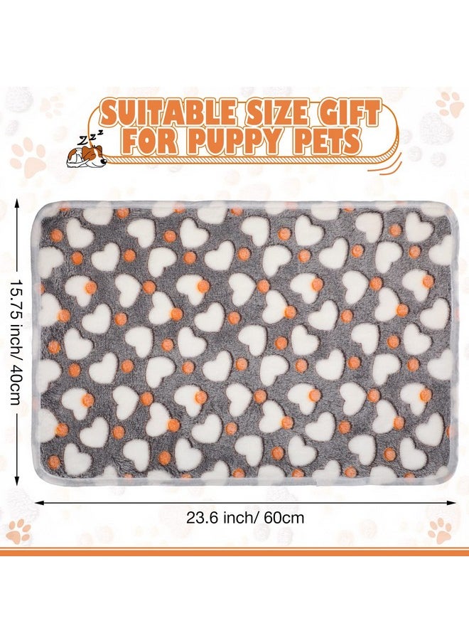 Chumia - 18 Pcs Fleece Pet Blanket Soft Warm Sleep Mat Fluffy Cute Puppy Supplies Paw Bone Star Elephant Dot Heart Print Design Bed Blankets For Dog Cat Kitten Animals (23 X 16 Inch) - Image 1