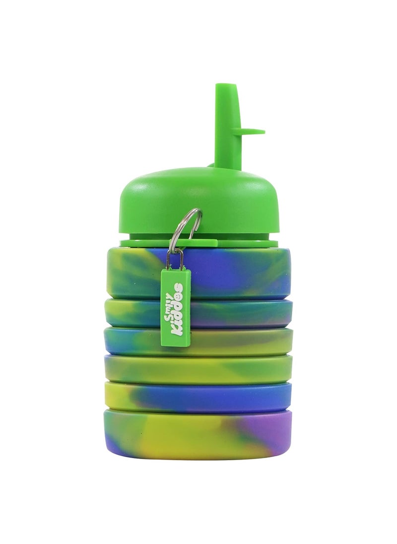 SMILY KIDDOS Smily Kiddos Silicone Expandable Foldable bottle water bottle Lemon Green Expandable Soft Water Bottle Expandable Water Bottle for kids Silicone Sports Bottle  - Image 4