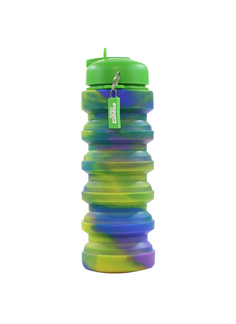 SMILY KIDDOS Smily Kiddos Silicone Expandable Foldable bottle water bottle Lemon Green Expandable Soft Water Bottle Expandable Water Bottle for kids Silicone Sports Bottle  - Image 5