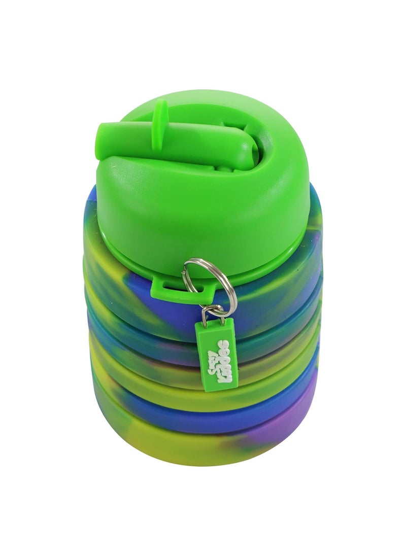 SMILY KIDDOS Smily Kiddos Silicone Expandable Foldable bottle water bottle Lemon Green Expandable Soft Water Bottle Expandable Water Bottle for kids Silicone Sports Bottle  - Image 3