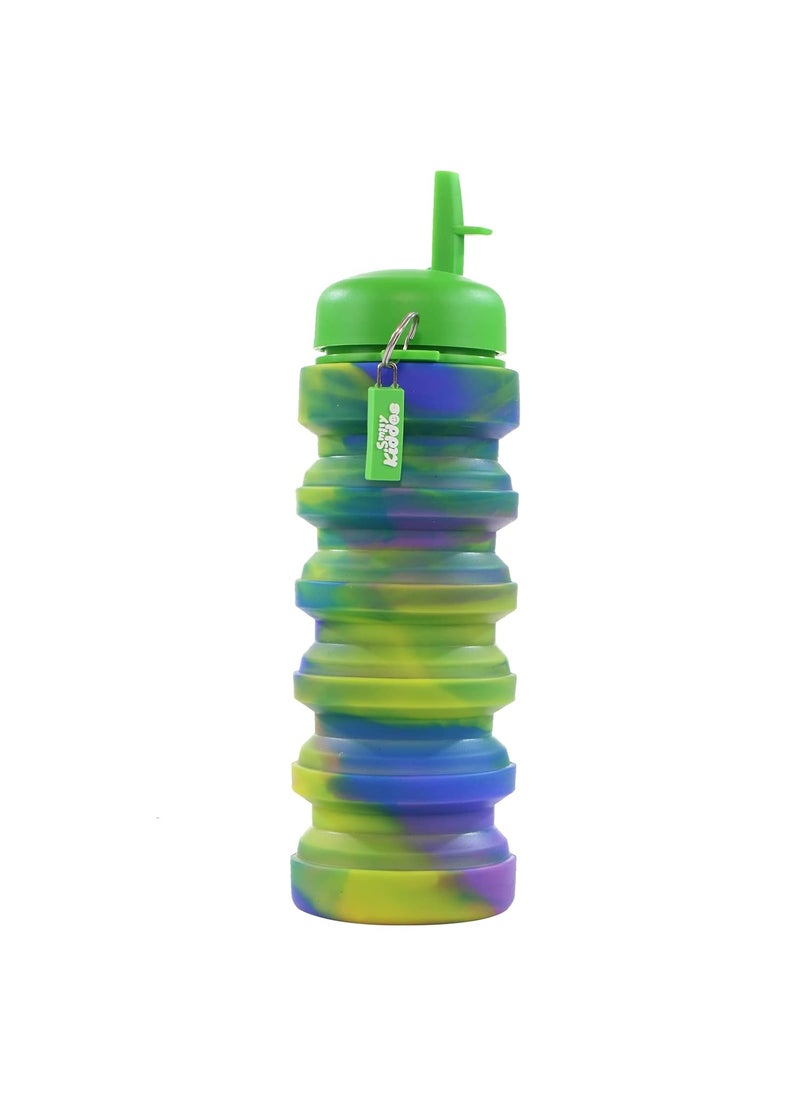 SMILY KIDDOS Smily Kiddos Silicone Expandable Foldable bottle water bottle Lemon Green Expandable Soft Water Bottle Expandable Water Bottle for kids Silicone Sports Bottle  - Image 1