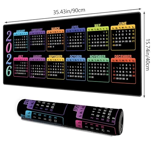 Galdas Gaming Mouse Pad XXL XL Large Long Extended Big Mousepad Non-Slip Rubber Keyboard Mouse Pad with Stitched Edges for Laptop Home Office (2026, 35.4 * 15.7) - Image 2