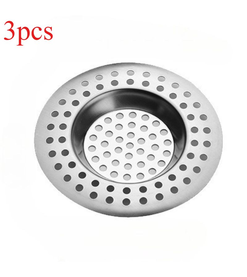 3pcs Stainless Steel Sink Strainer Set for Kitchen and Bathroom Drain - Image 1