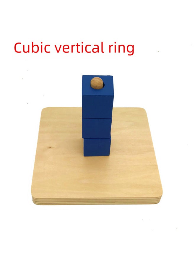 Montessori Baby Early Childhood Teaching Aware Baby Combination Mitsubishi Body Matching Box Three-color Ring IC Class Teaching Toy-Color:Mitsubishi Body Matching Box  - Image 3