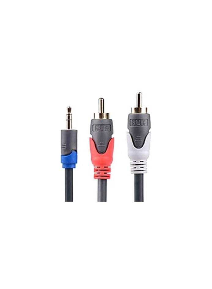 2بي كابل يحول فيشة بتيار مباشر2 RCA الى صوت للكمبيوتر من تو بي cv204 - بطول 3 متر لحاسوب شخصي - Image 2