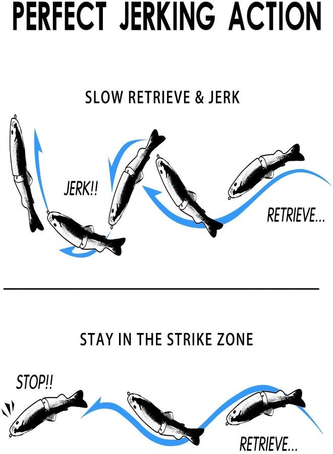 TRUSCEND Easy Catch SwimMax with BKK Hooks, Magic Noisy Wiggling and Vibrating Actions for More Bites, Lifelike Fishing Lures for Bass Trout Walleye Crappie, Strongest Dyneema Fiber Jointed Swimbaits - Image 3